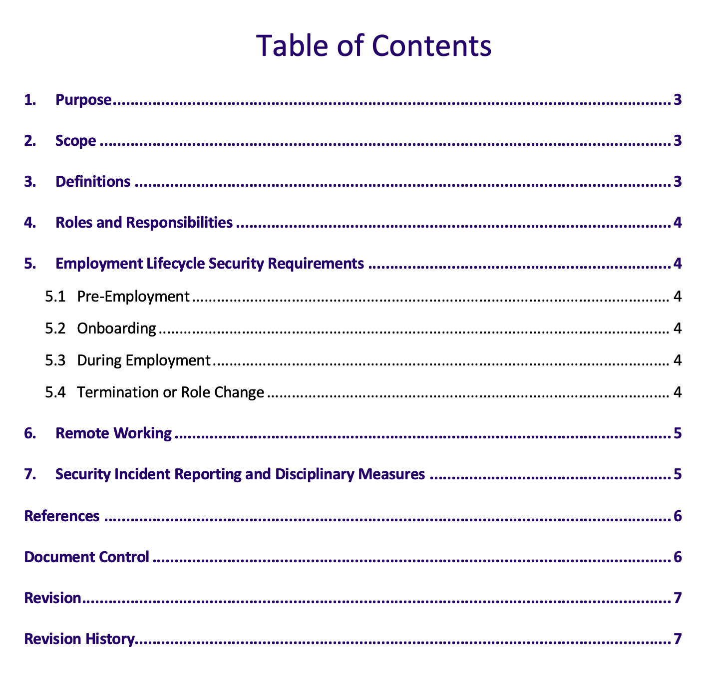 Human Resource Security Policy