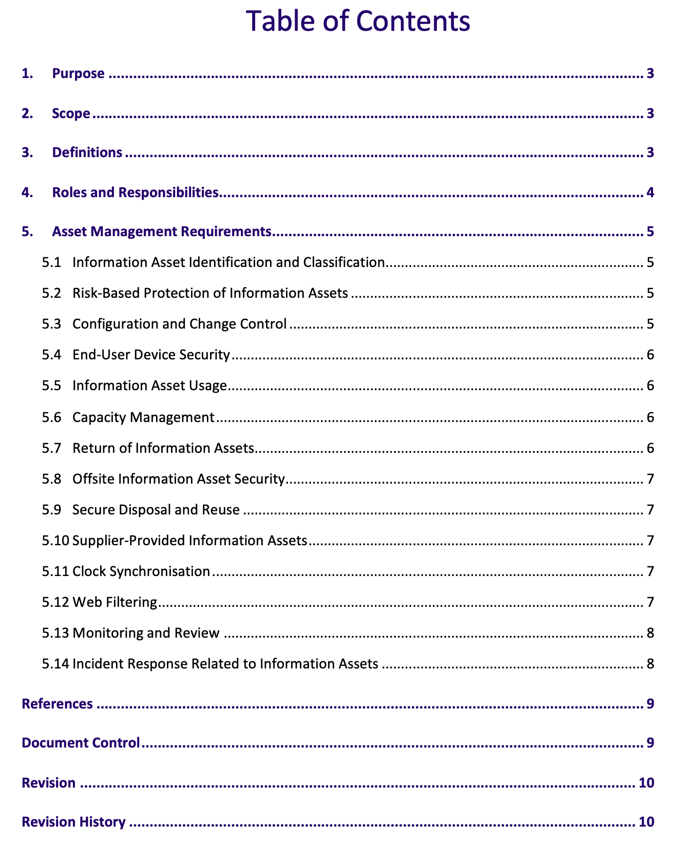 Asset Management Policy
