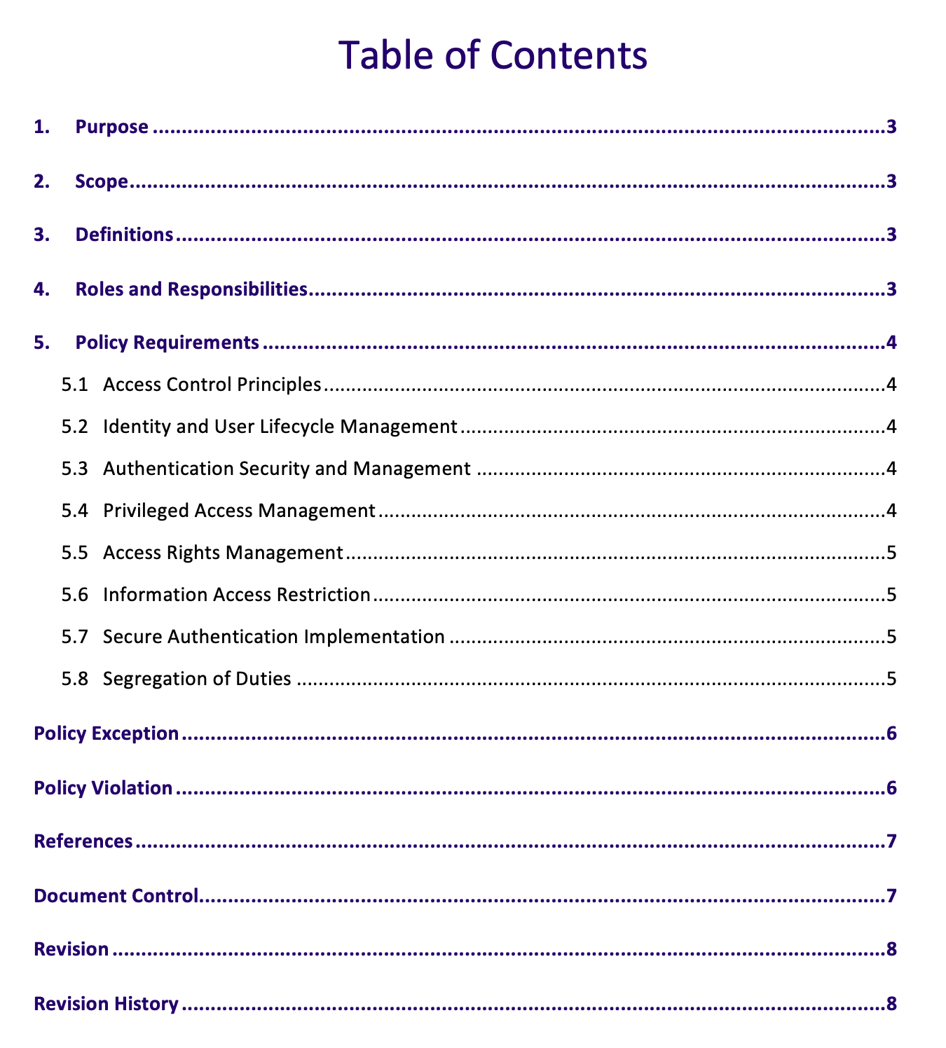 Access Control Policy