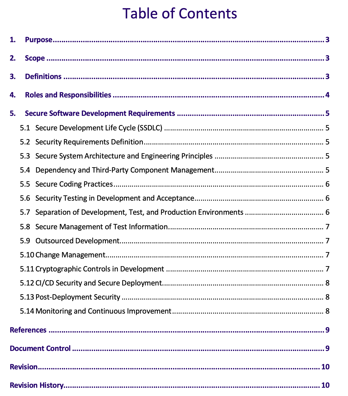 Secure Software Development Policy