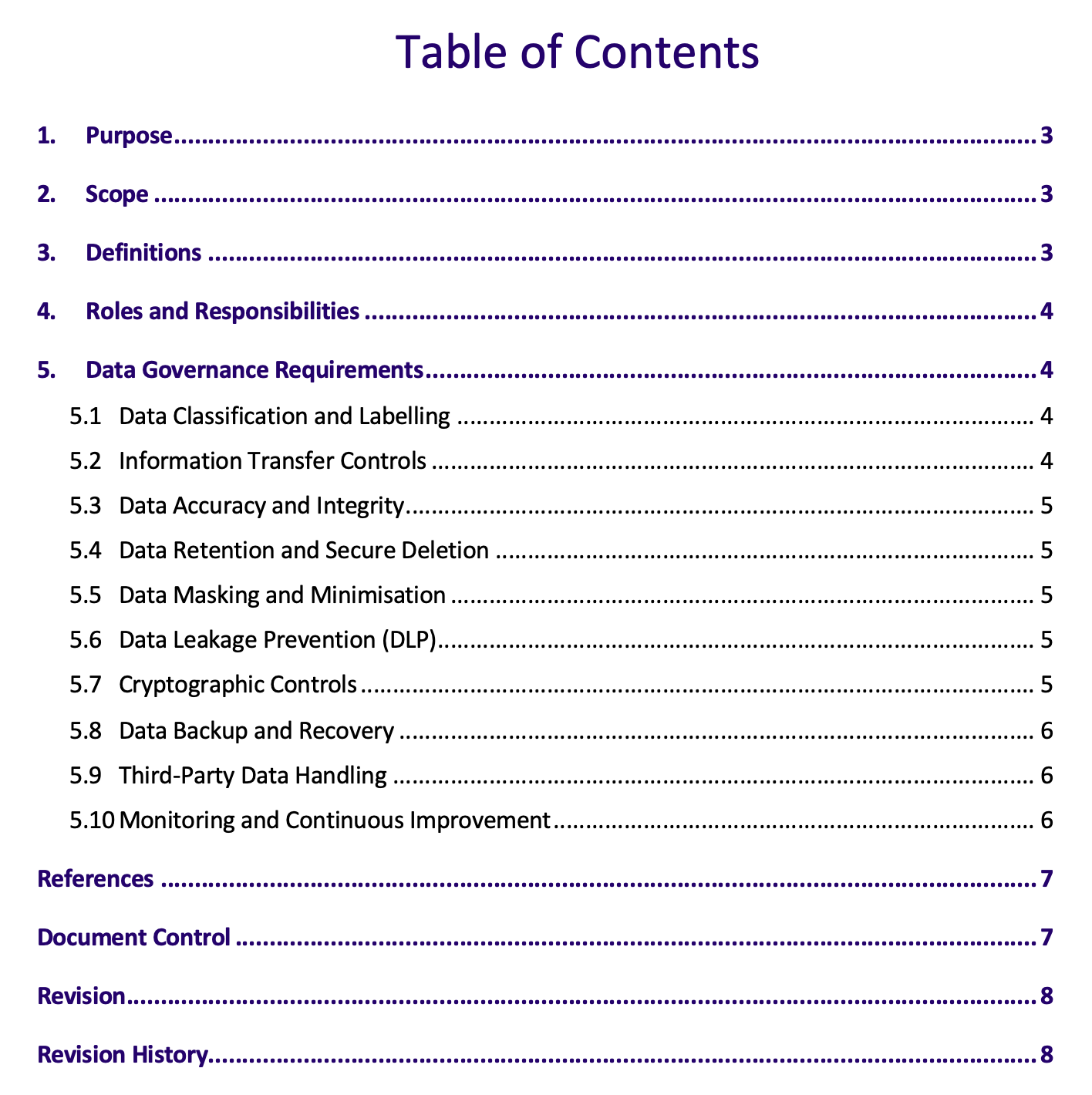 Data Governance Framework