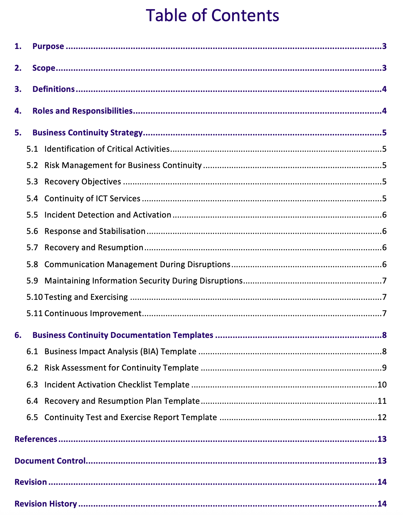 Business Continuity Plan