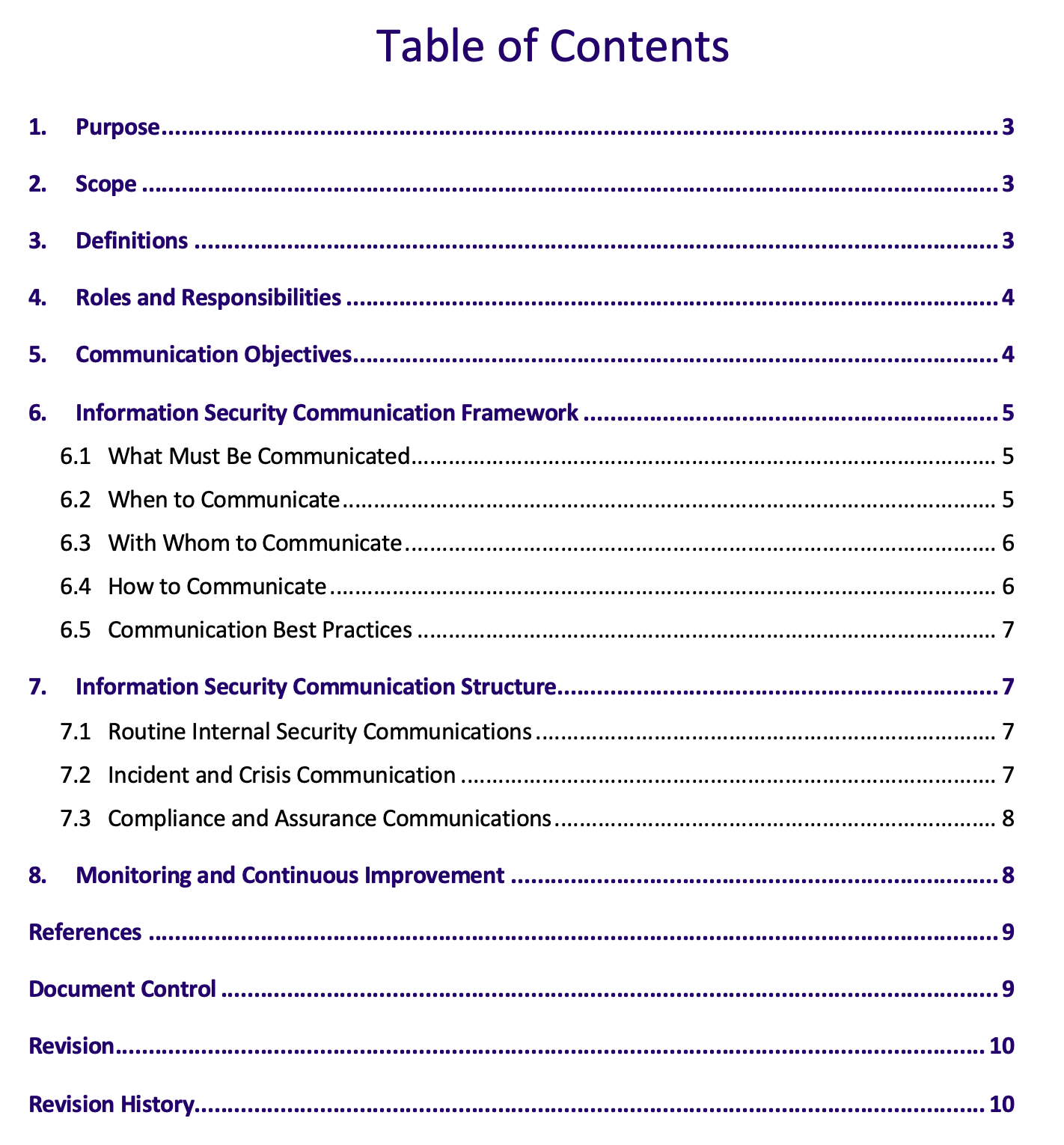 Information Security Communication Plan